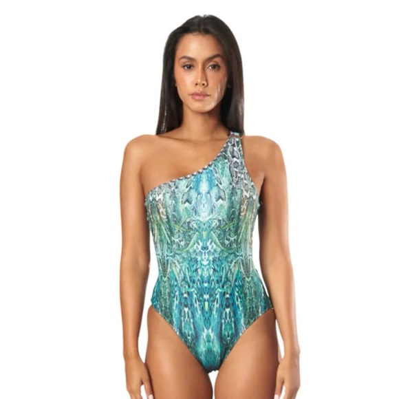 NEW True Colours by La Moda Clothing Amazonia one shoulder swimsuit Medium $119 - Picture 1 of 9